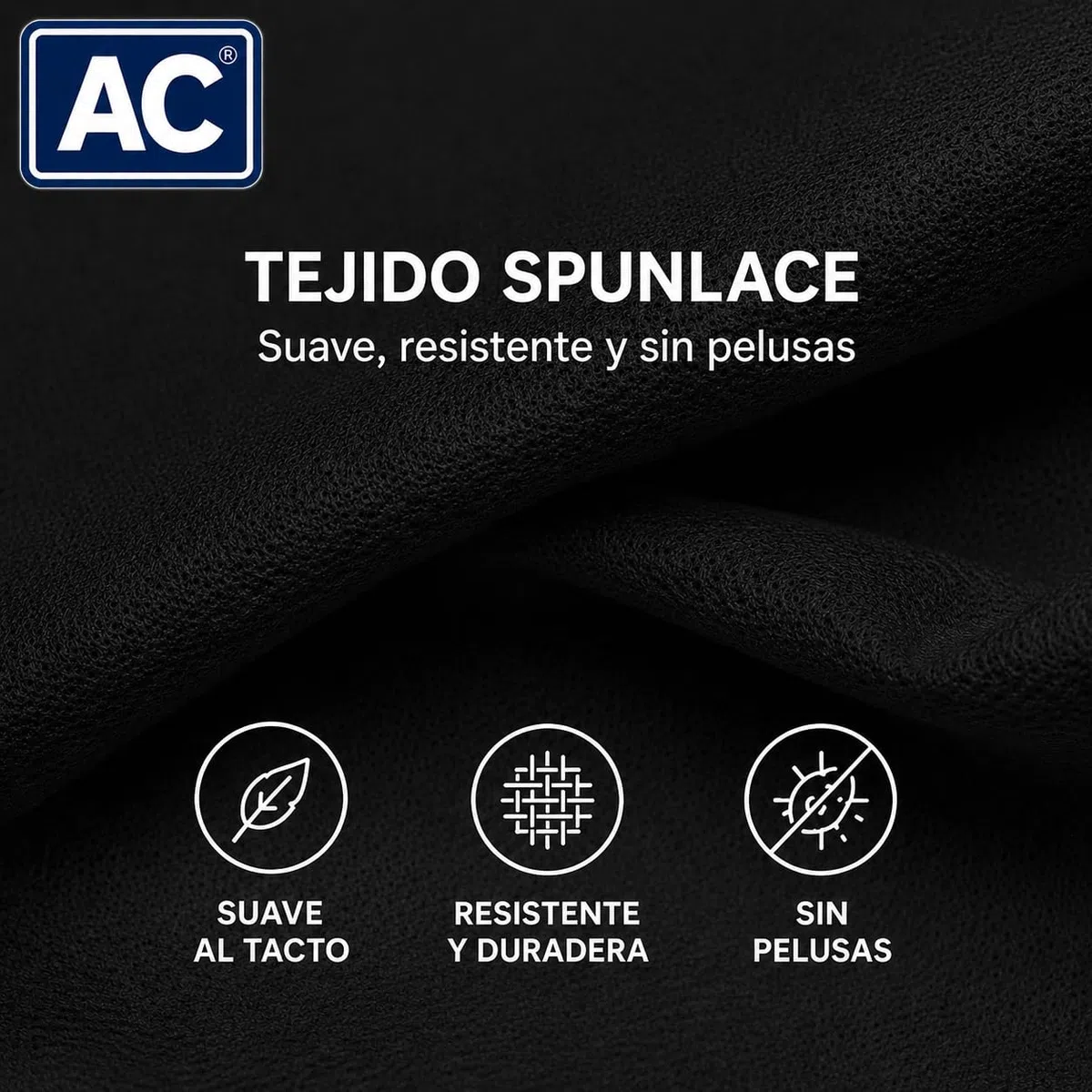 Toallas Desechables Spunlace 40x80cm Color Negro | Toallas para peluquería y estética |