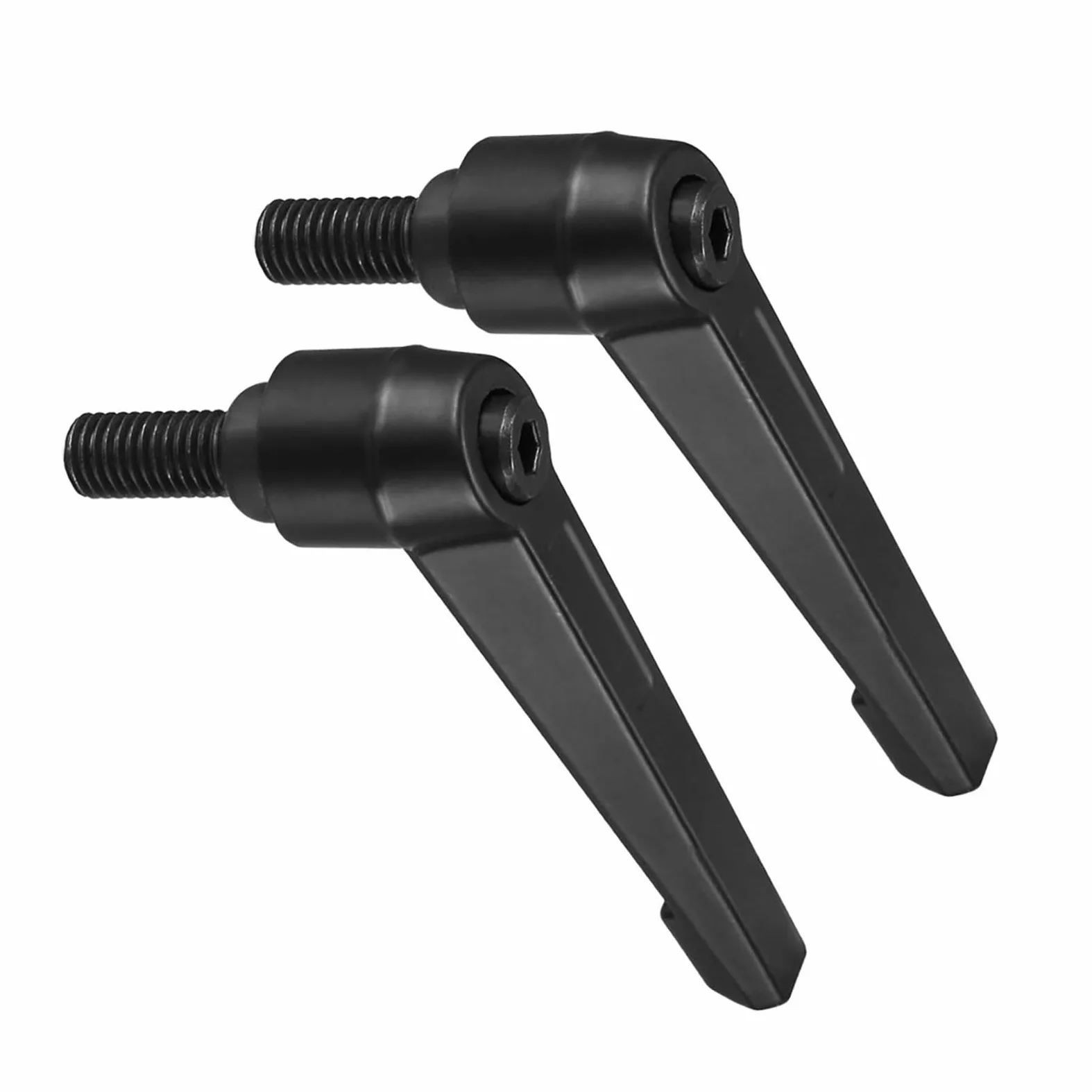 Abrazaderas Palanca M10 X 20mm Rosca Macho Ajustables Liberación Rápida Perillas Bloqueo Giratorias Negras (Aplicaciones: para Maquinaria Torno) 2 Uds