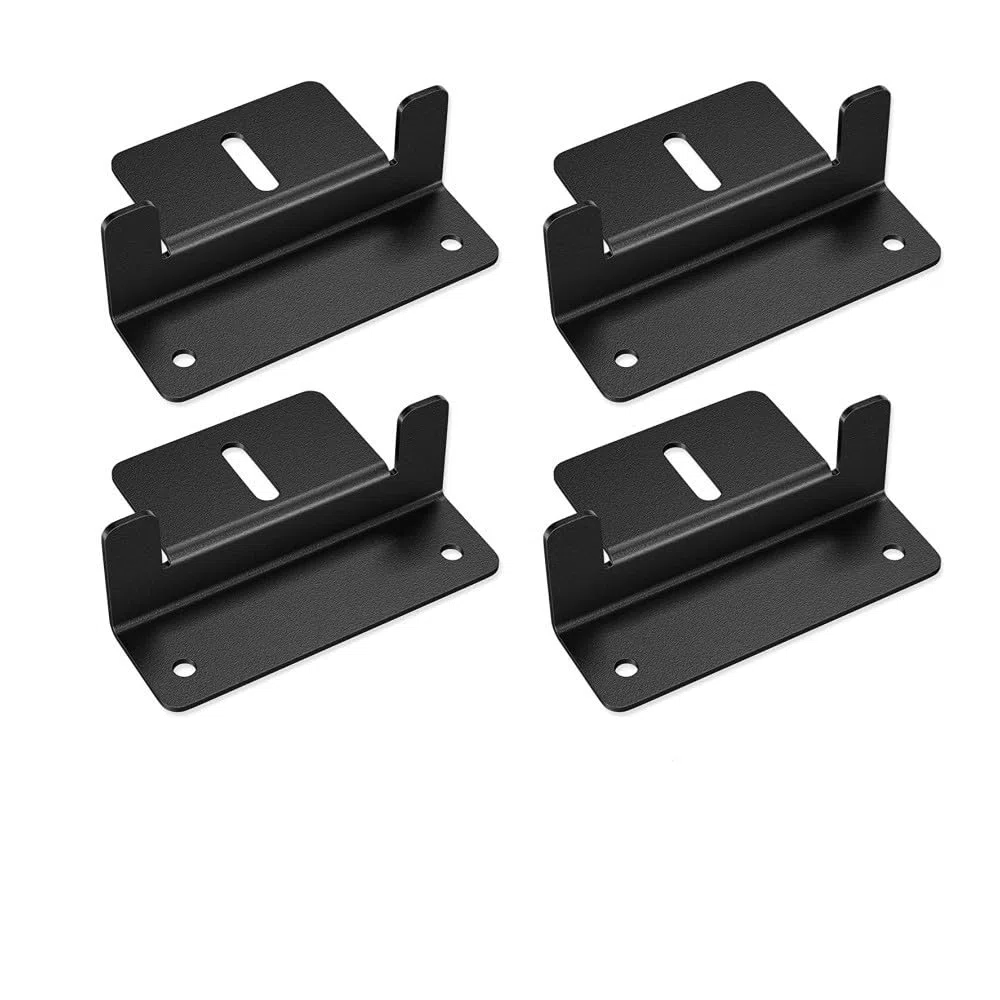 Soporte Z para módulo solar con tuercas/tornillos, soporte de montaje de panel solar para barco, autocaravana, caravana, soporte Z para montaje en techo, montaje de panel solar, 8 piezas negro
