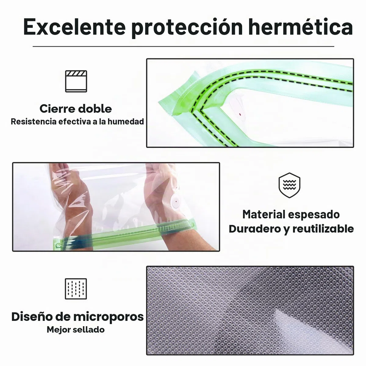 eSUN Kit de Vacío Actualización, 10 Piezas Impresora 3D Filamento Vacío Bolsas de Almacenamiento Reutilizable con Bomba USB, Bolsa Sellada al Vacío para Almacenar Filamento de Impresora 3D