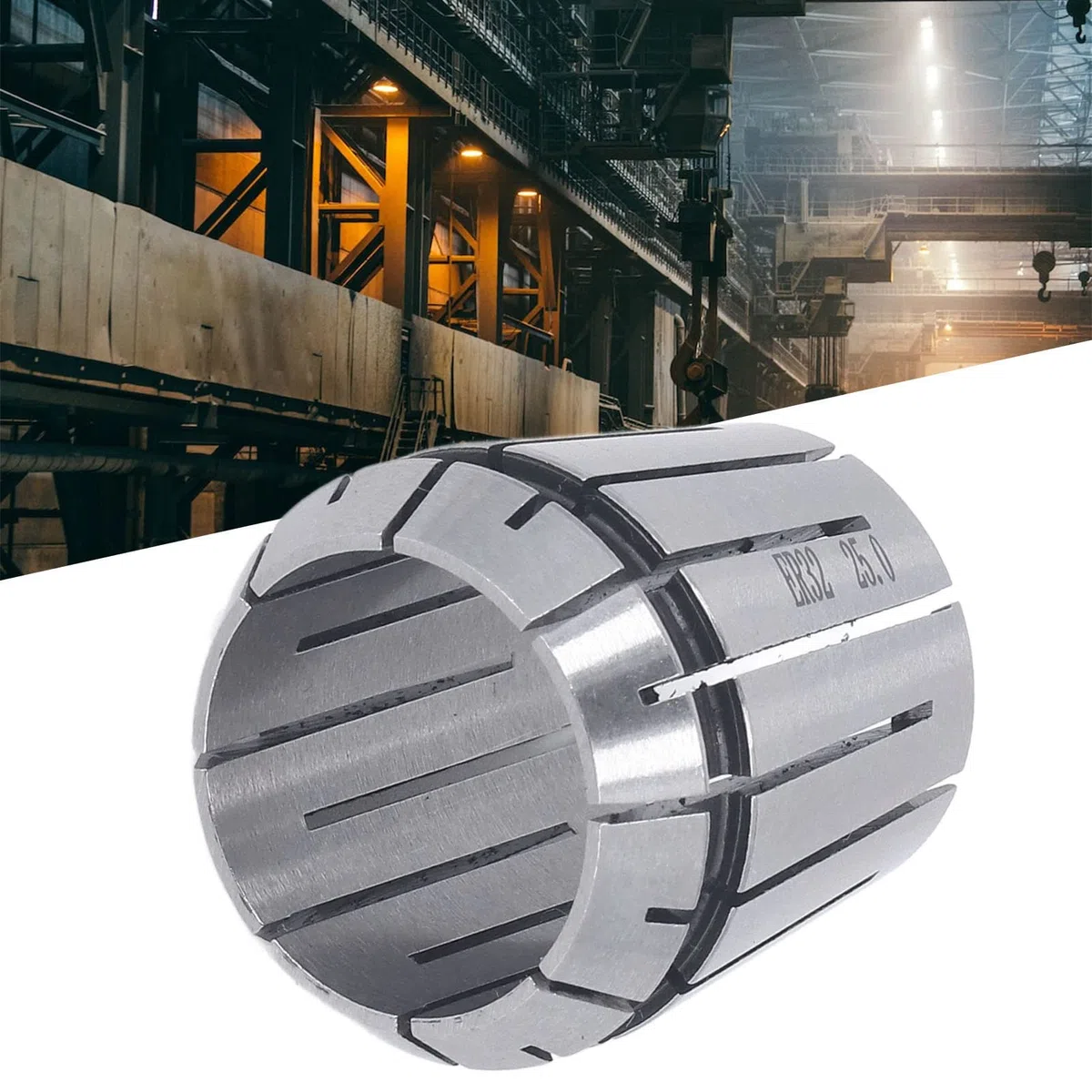 Pinza de Sujeción ER32, Carburo Cementado, 25mm, Accesorio para Torno CNC y Fresadora