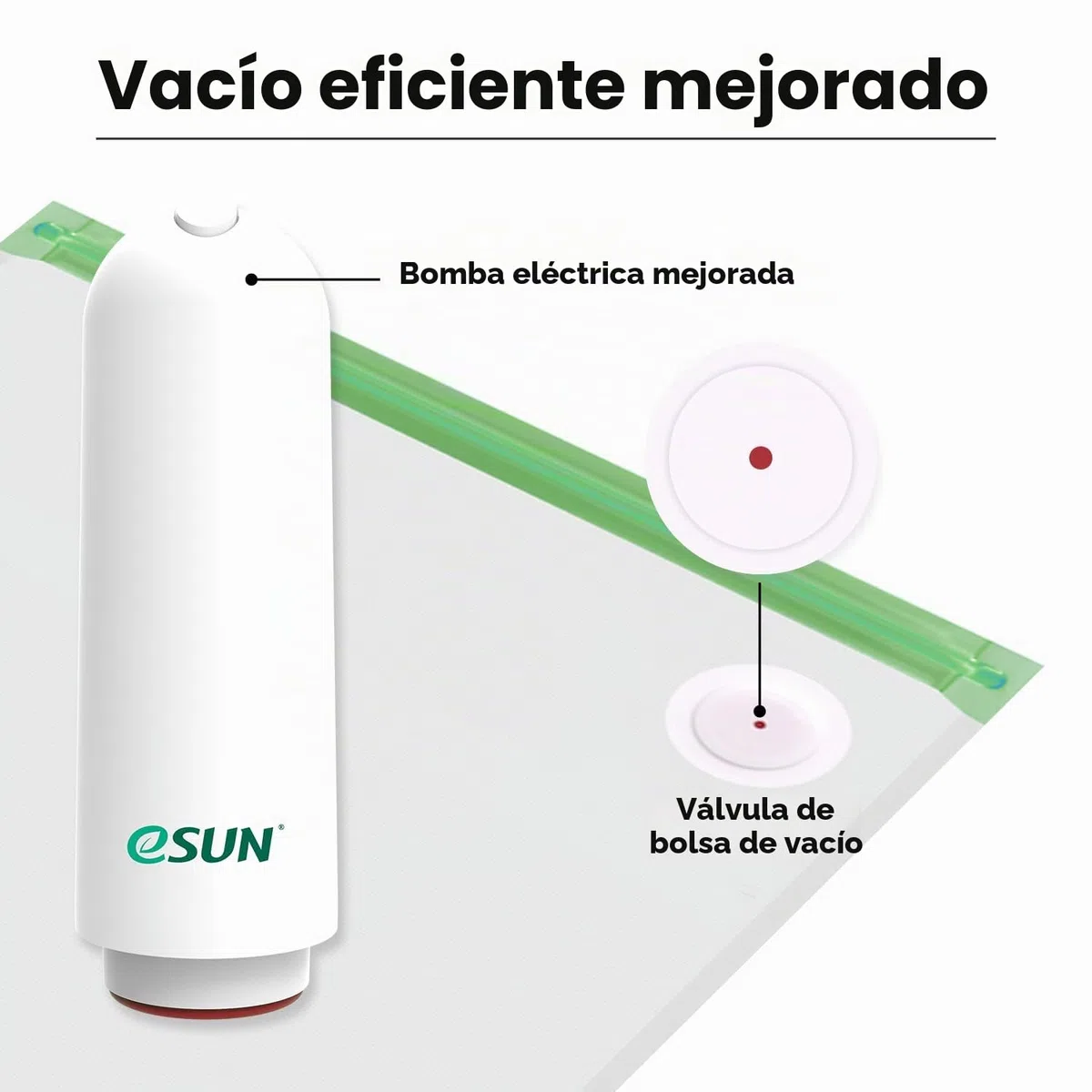 eSUN Kit de Vacío Actualización, 10 Piezas Impresora 3D Filamento Vacío Bolsas de Almacenamiento Reutilizable con Bomba USB, Bolsa Sellada al Vacío para Almacenar Filamento de Impresora 3D