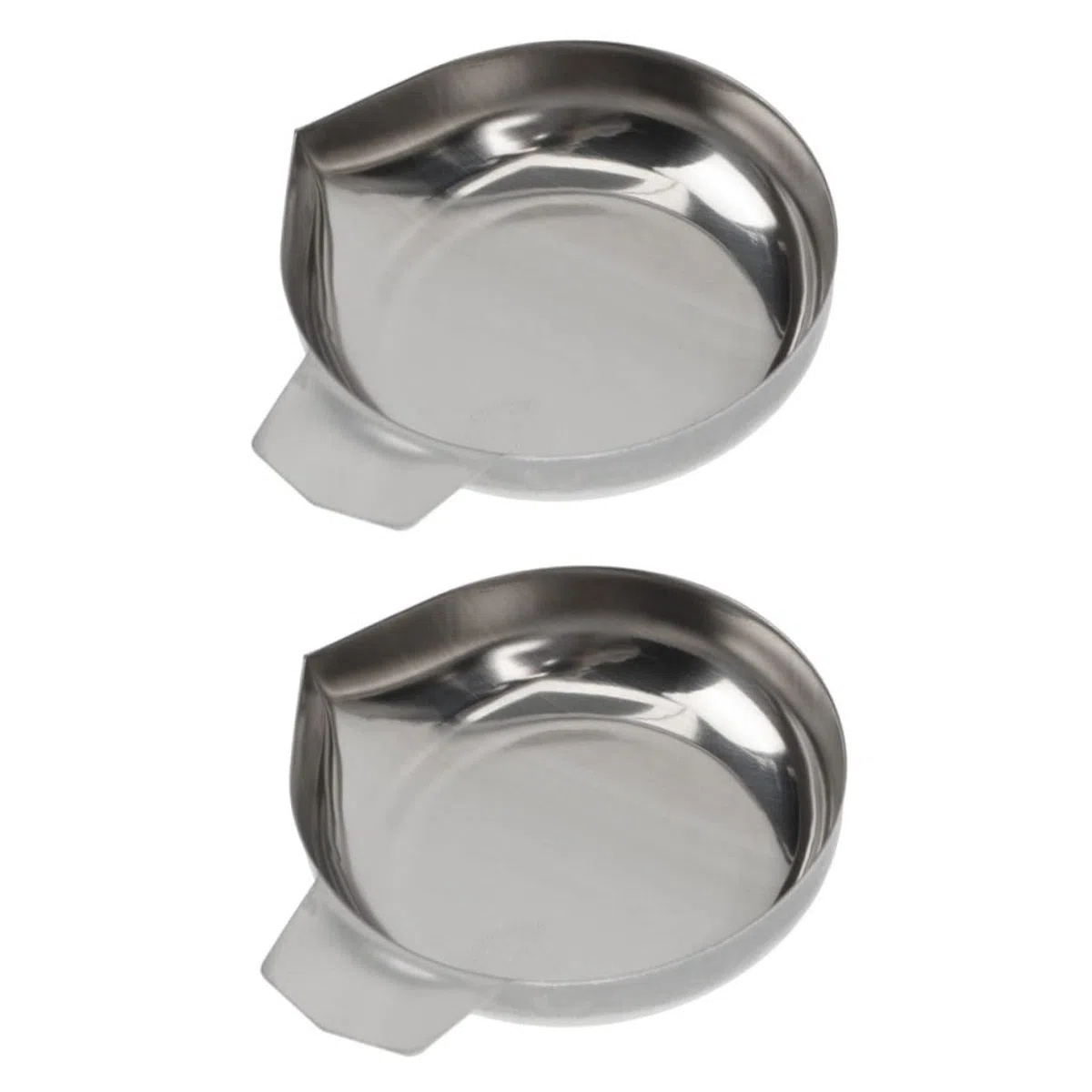 VILLCASE Bandeja de Báscula Electrónica Ligera y Segura Bordes Redondeados de Acero Inoxidable 2 Piezas para Pesar Joyería y Objetos Pequeños