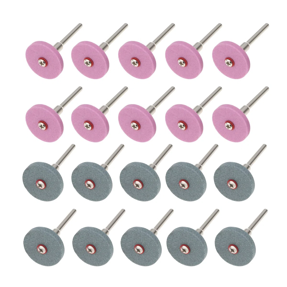 ECSiNG 20 ruedas de piedra de molienda de 1/8 pulgadas con varillas de conexión de 20 x 3 mm, compatibles con herramientas giratorias Dre-Mel