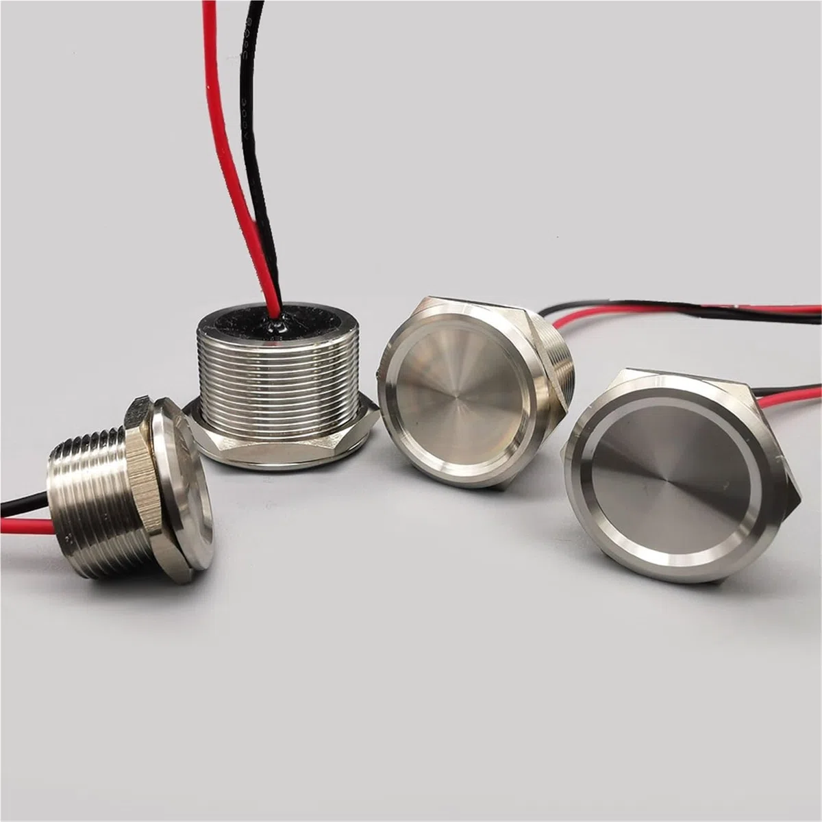1pcs rruptores táctiles piezoeléctricos Impermeables de Acero Inoxidable 16 mm 19 mm 22 mm 25 mm Botón momentáneo Capacitivo Abierto Normal(16mm)