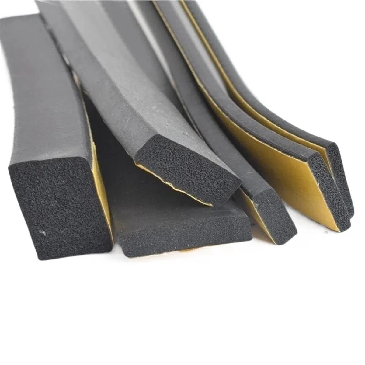Tira de Sellado de Esponja autoadhesiva de Goma, 1 Unidad * 2M/5M, Adhesivo de un Solo Lado, Espuma Negra EVA anticolisión, Junta de Sellado de 10-30mm de Espesor de 2-20mm(5mm x 20mm x 10m)