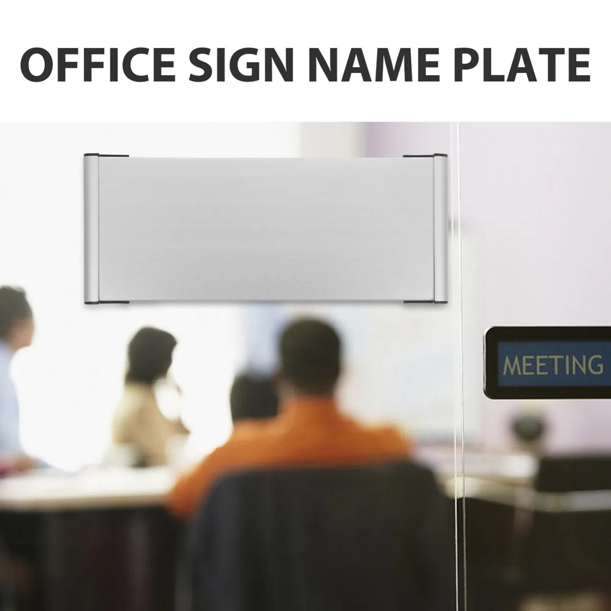 Placa Identificativa de Oficina para Puertas en Aleación de Aluminio y Abs, Diseño Simple y Funcional para Escribir Información en Espacios de Trabajo