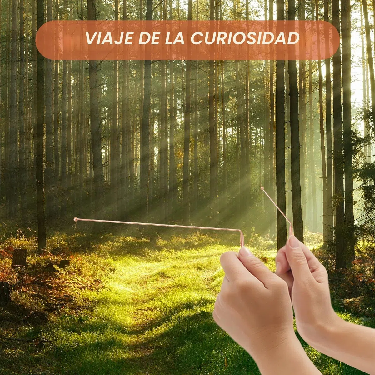 2 Varillas de Radiestesia en Cobre Puro 99,9%, Varillas de Zahorí Profesionales para Detección de Agua, Tesoros y Prácticas Energéticas
