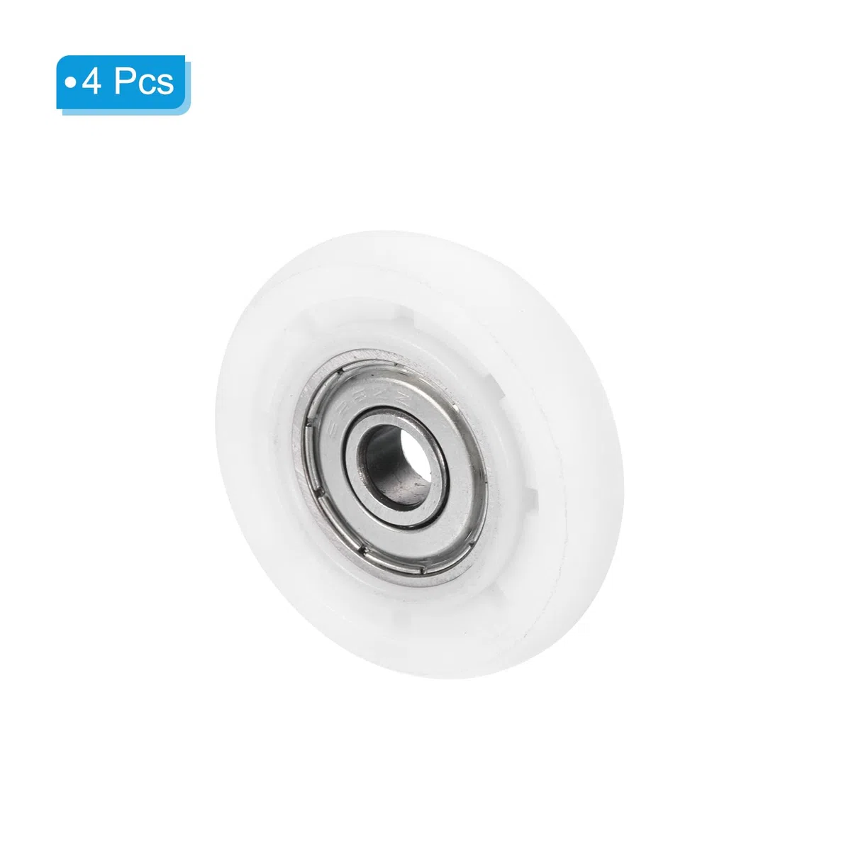 PATIKIL Nylon Polea Rueda 6x35x7.6mmmm, 4 Paquete 626zz Rodamiento Deslizante Transportador Rodillo Rueda para Puerta Ventana Cajón Herraje Conducción Mecánico Equipo, Blanco