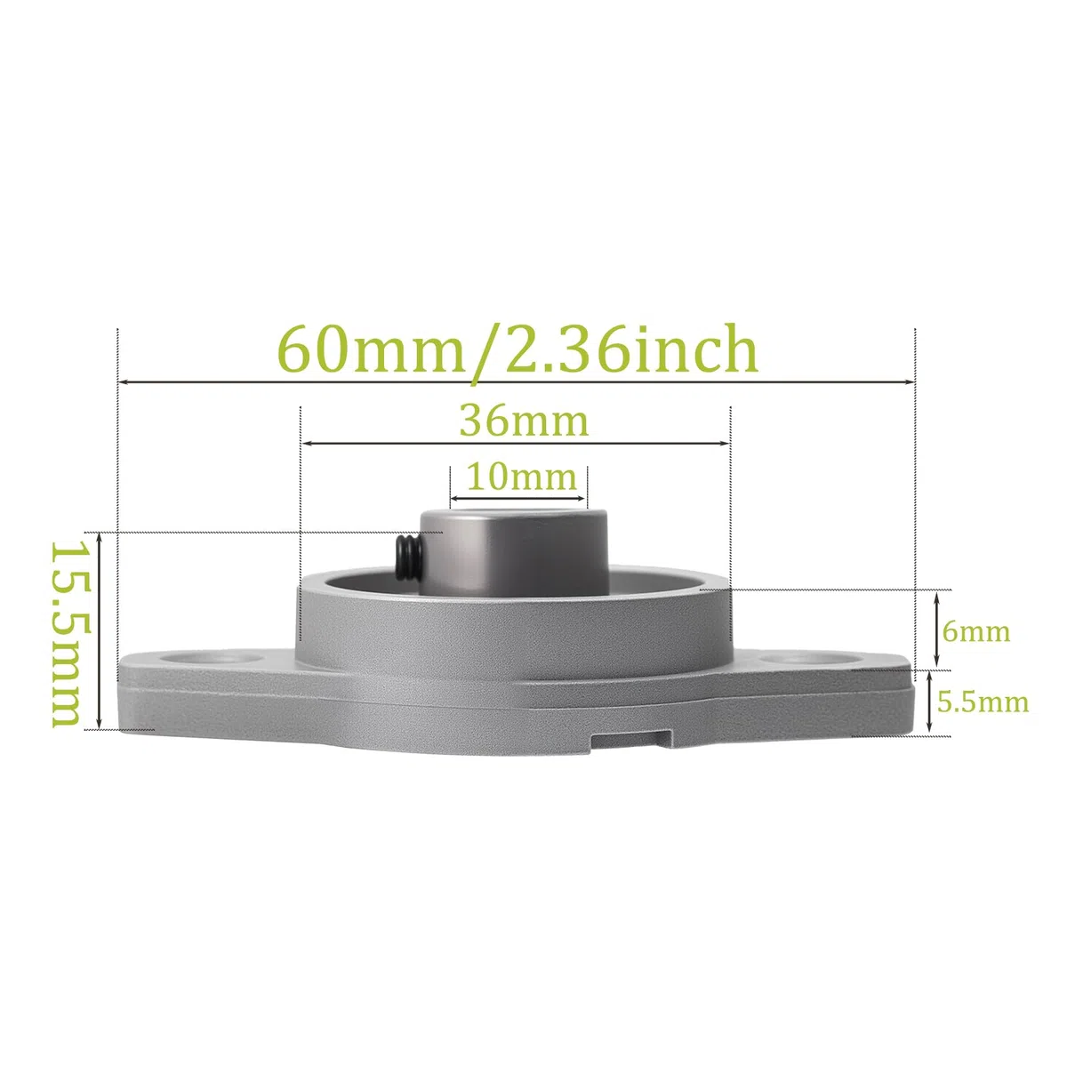 4 Piezas Cojinetes de Bloque de Almohada Cojinete de Brida Rómbico Aleación de Zinc de Cojinete para Maquinaria de Transporte (10mm Diámetro Interior)