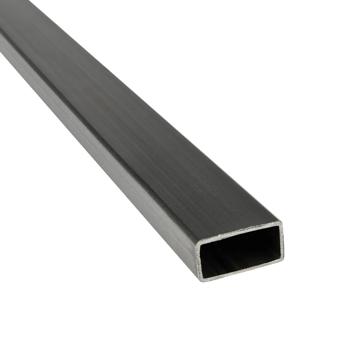 Tubo rectangular de acero inoxidable, perfil hueco V2A, pulido, 40 x 20 x 2 mm x 1000 mm + -5 mm