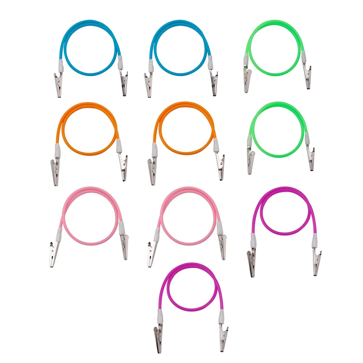 10uds Clips Servilletas Dentales Sujetar Baberos, Porta Baberos Silicona Dentistas Cadena Cuello Colorida con Clips Metal Accesorios Adultos Mayores Clínicas Dentales Restaurantes(5 Colores)