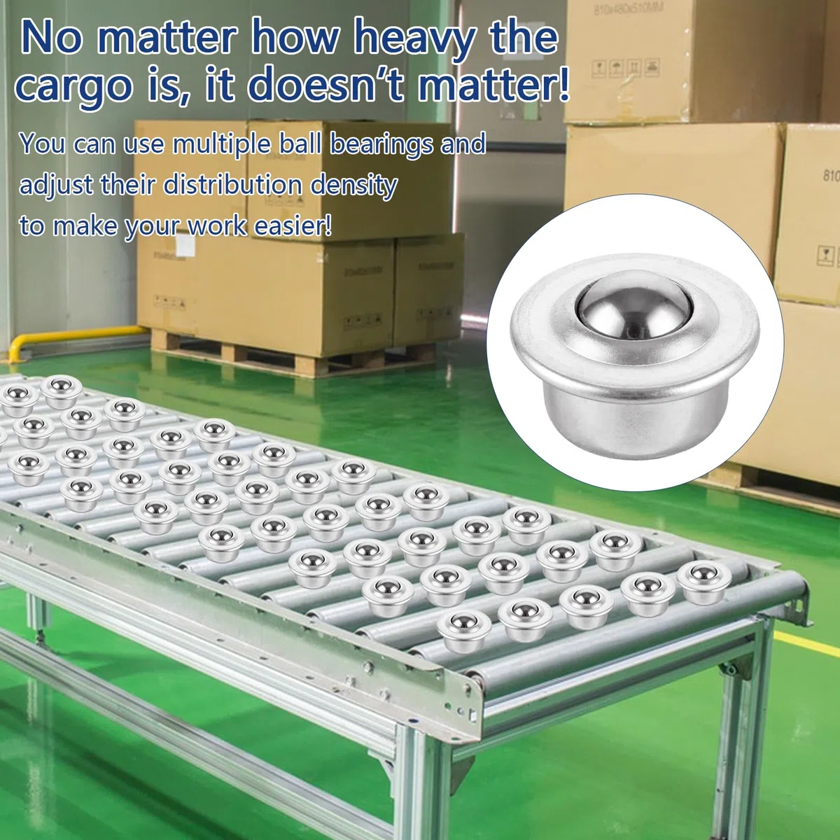16 ruedas de bolas de 15 mm, rodamientos de bolas de acero al carbono, para muebles, cargas pesadas, rodamientos de bolas con bola de acero para transportador, equipaje deslizante, engranaje