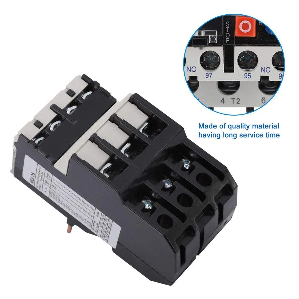 Relé de Sobrecarga Térmica NR2-25, Protección de Motor, 1.6-2.5A, 50-60Hz, 690V