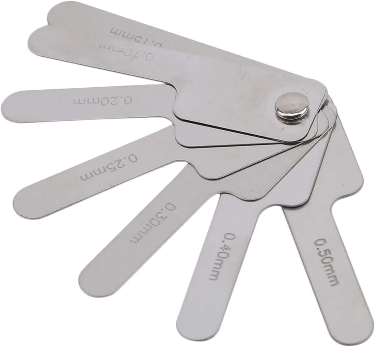 Regla de medición de acero inoxidable para ortodoncia dental, de plata, con reducción de esmalte interproximal, de 0,1 a 0,5 mm, herramienta de medición métrica e imperial, suministros de ortodoncia