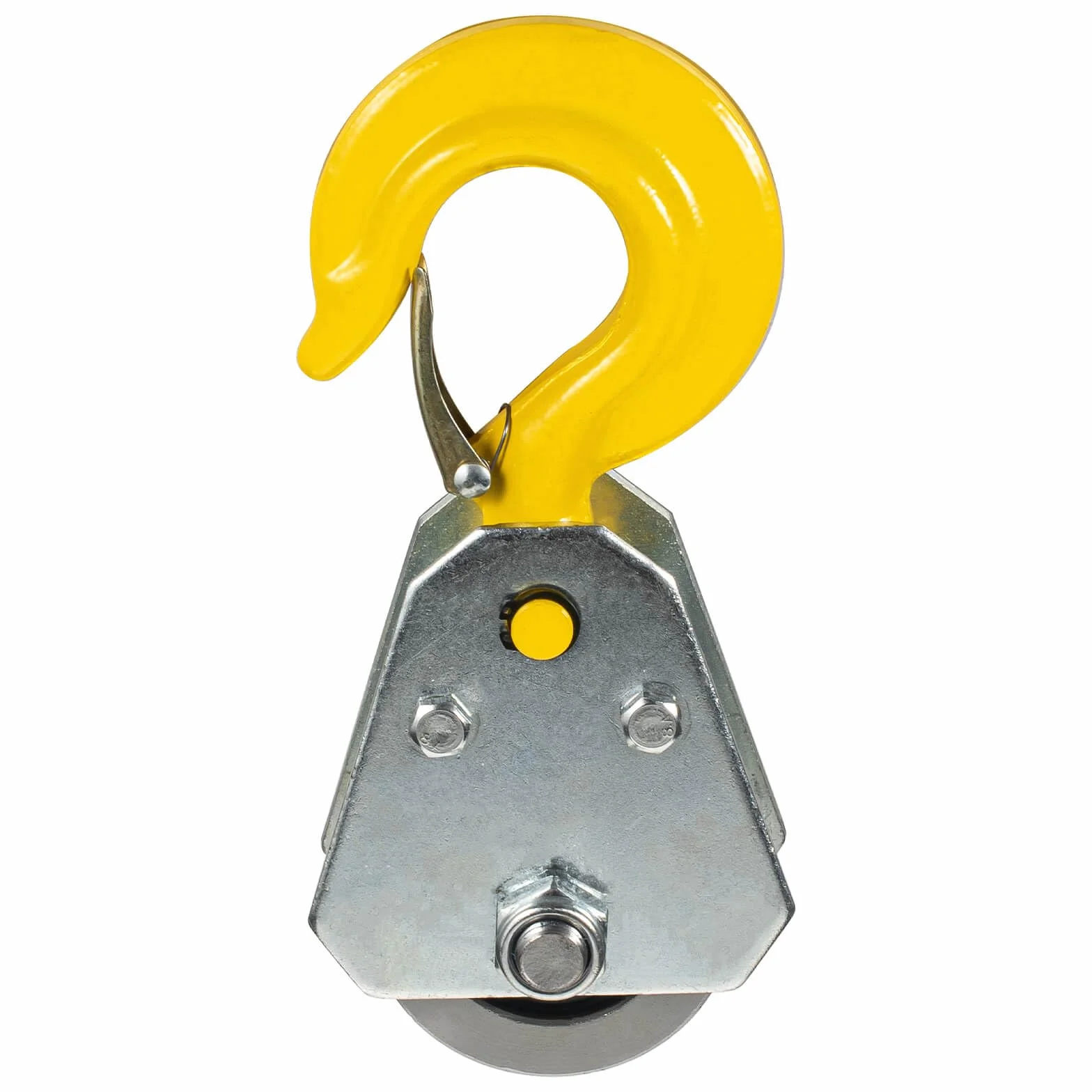 1 Tonelada de Polea de Desviación con Rodamiento y Gancho, Poleas para Cuerdas de 15mm de Acero, para Tiro de Cuerda y Carrete Forestal Accesorios