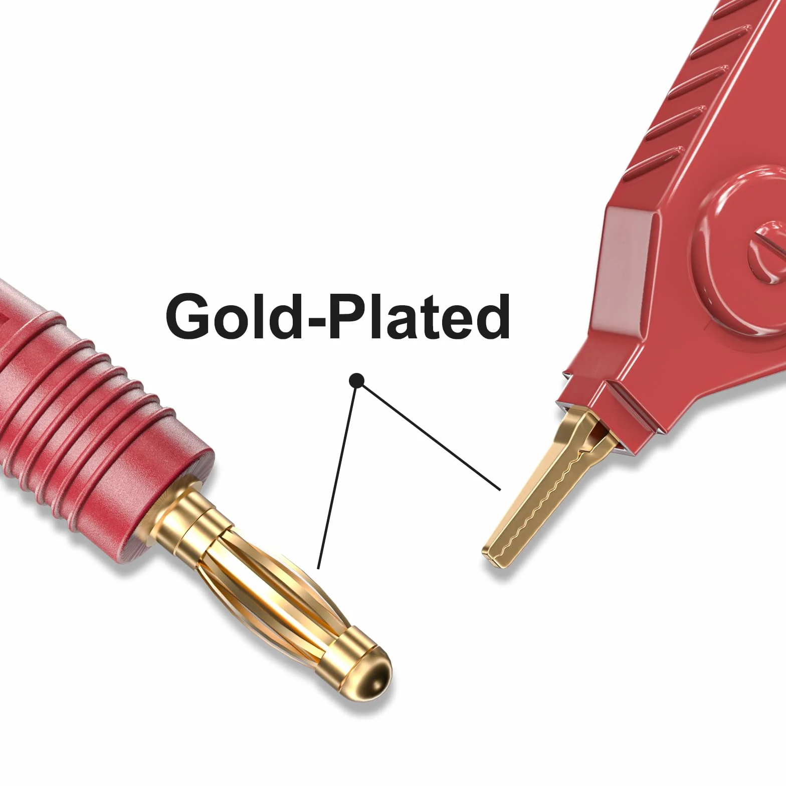 LCR Meter Messleitungen Terminal Kelvin Clips Cable Alambres a 4 mm Banana Conectores Dorados 1,2 m/3,94 ft para DMM
