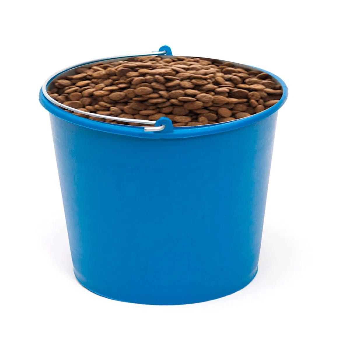 Pack de 6 Cubos de Goma, de Color Azul, de 26 x 22,9 cm, con Capacidad de 8 litros, con asa de Metal, para Distintas Funciones, Cubo Limpieza, cubeta agrícola