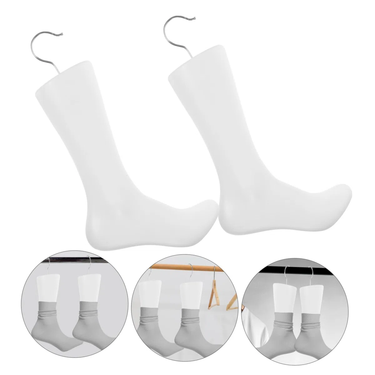 Luxshiny 2 Piezas Expositor de pies para Calcetines Masculino ficticio Modelo maniquíes Acolchado pie de exhibición de calcetín Pantalla de pie de maniquí Zapatos maniqui el plastico
