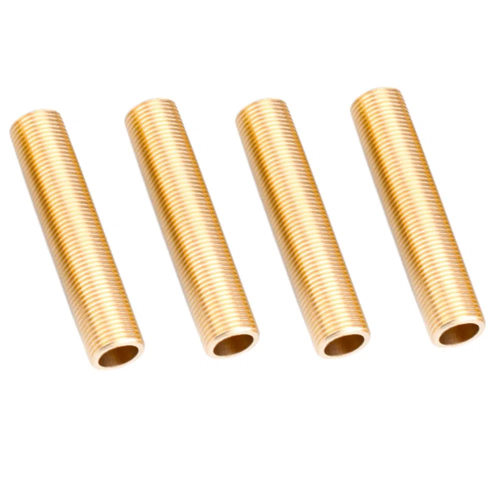Boquilla roscada de latón de 25 mm, tubo roscado de latón para conectores de tanque, longitud de 120 m
