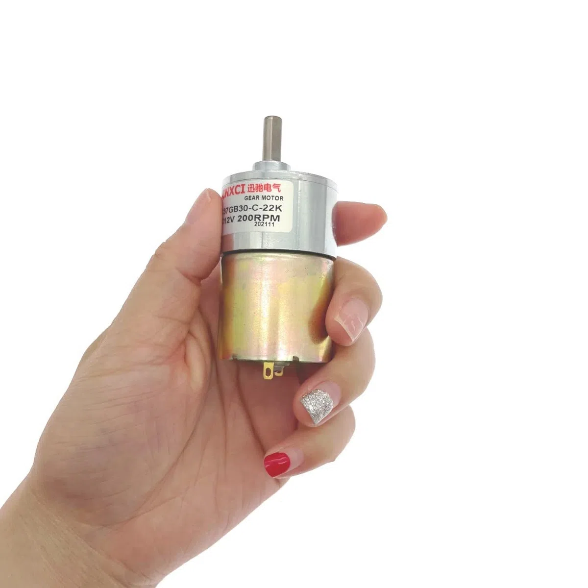 JZK 200RPM 12V DC Motor Alto Torque, 200 RPM 12V Micro DC Gear Motor 6mm Diámetro del eje, Reducción de velocidad Motor de engranajes eléctrico