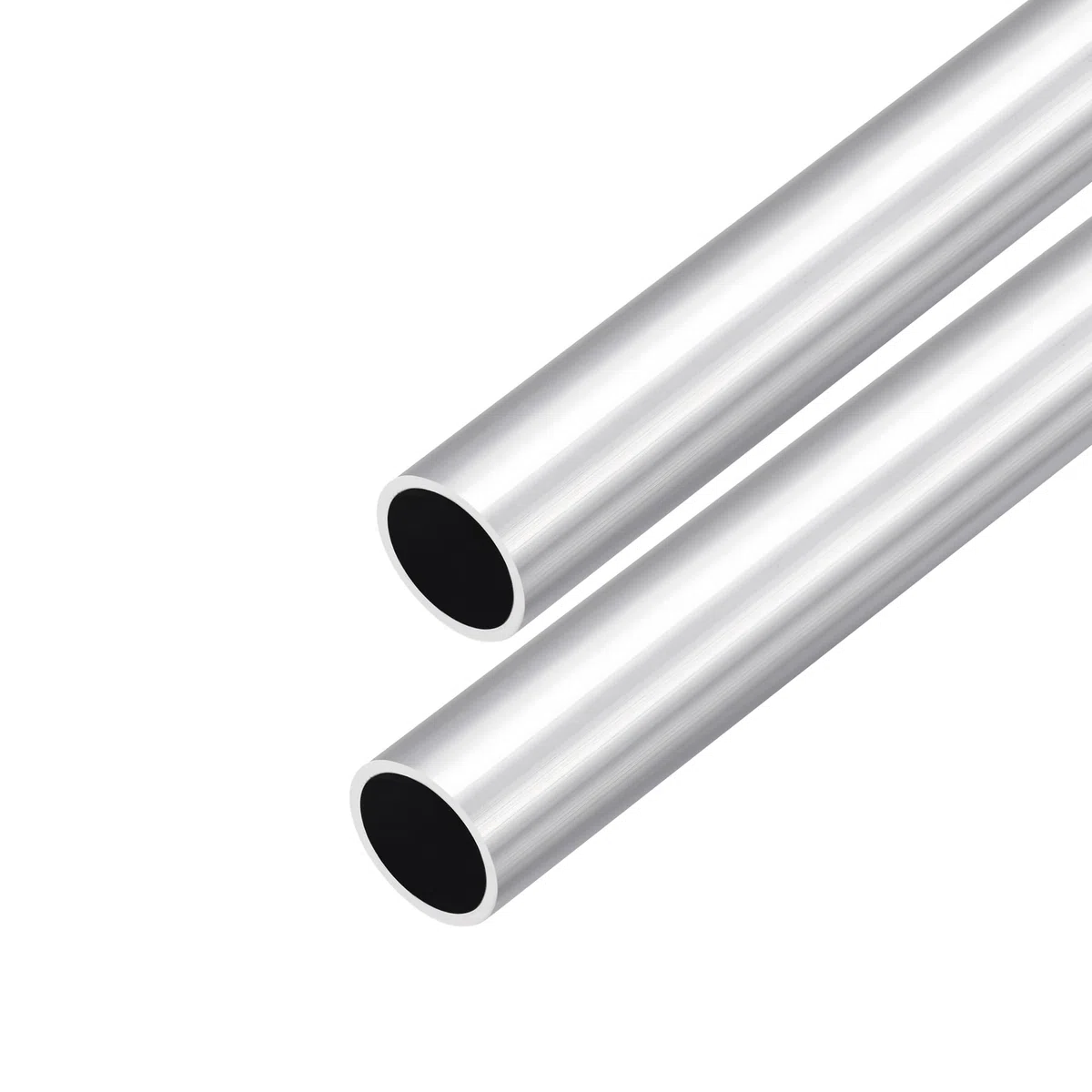 DMiotech 2 Paquete (25mm OD x 21mm ID) Tubo Redondo de Aluminio 6063 de 300mm de Longitud para Construcción de Estructuras Metálicas y Proyectos de Bricolaje