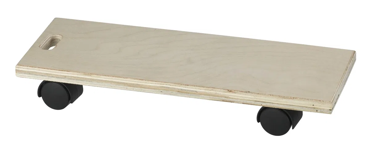 Dörner + Helmer Patinete de Transporte Multi, 395 mm x 145 mm x 70 mm, Capacidad de Carga de 80 kg, Ruedas Dobles, para Cajas y Muebles