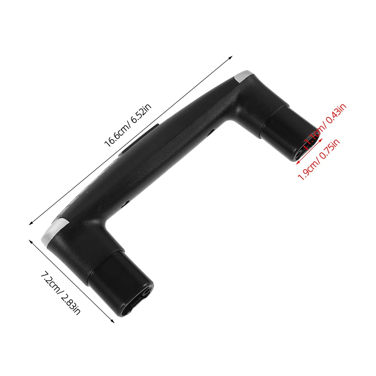 Asa telescópica para Maleta: Asa de Equipaje con Tornillo de Repuesto - Agarre Lateral y Superior - Barra de tracción de plástico para reparación de Maletas con Ruedas tamaño L