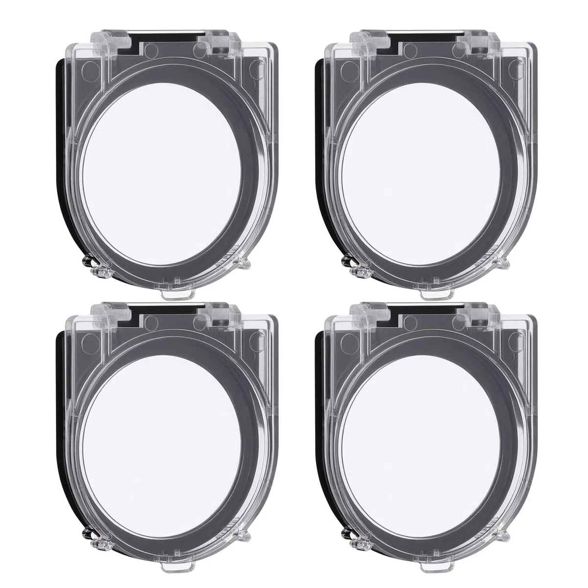 4 cubiertas para botón de encendido: cubierta para interruptor pulsador, protector redondo de plástico para control de seguridad de en casa y oficina.