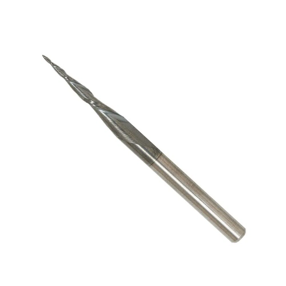 SPORTARC Fresa de punta de bola cónica, fresa de carburo, broca de enrutador CNC, radio de 0,25 mm, vástago de 4 mm, revestimiento de TiAlN para acero inoxidable, aluminio