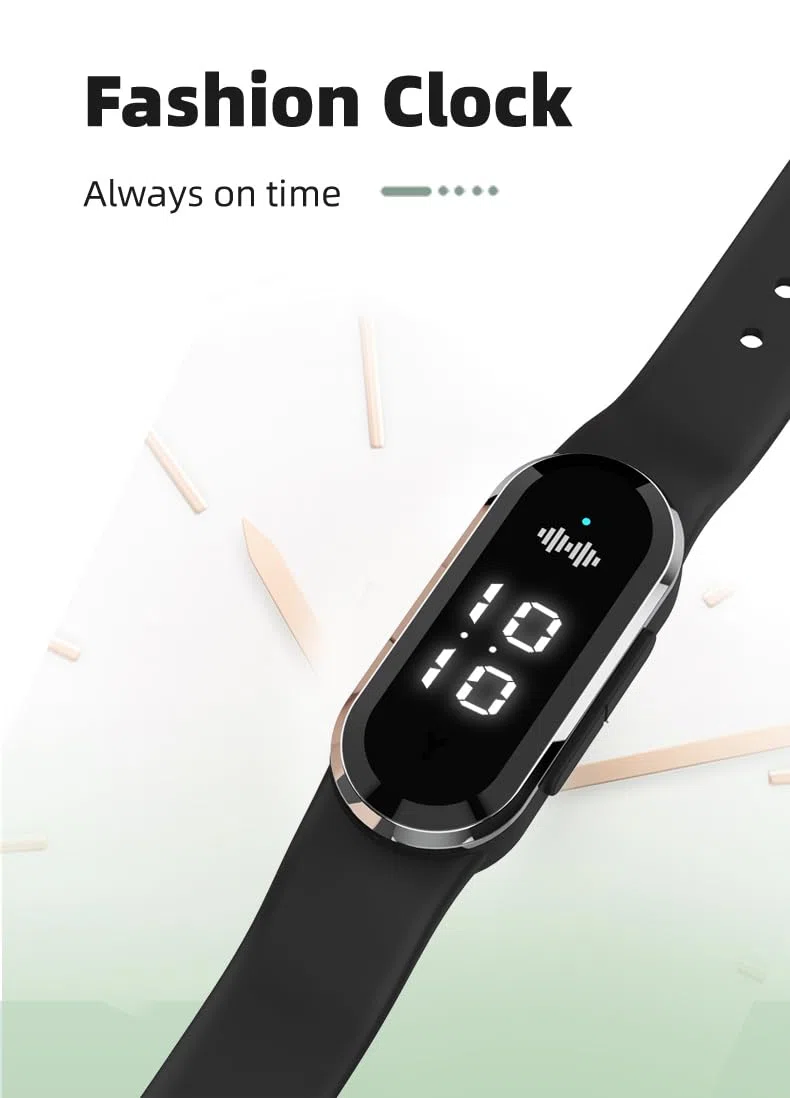 Pulsera Antiestática Anti Mosquito Ultrasónico USB Recargable Multifuncional Reloj Watch Anti Estática ESD Muñeca Banda Equipo Protección contra Descarga Estática Electrónica Negro