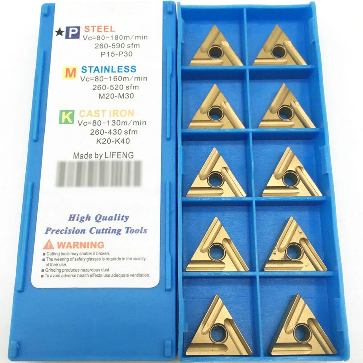 Tungaloy TNMG160408R-S - Juego de 10 plaquitas de carburo para tornos CNC, adecuados para acero inoxidable y hierro fundido, mecanizado