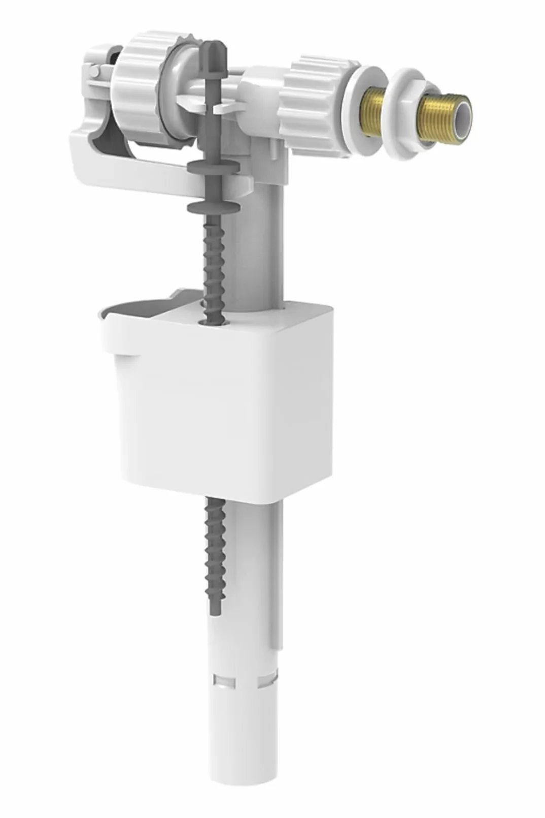 Cornat T360796 – Válvula universal de llenado para cisterna profunda o alta, con grifo flotador plano, 50 mm, cantidad de llenado regulable sin niveles, 1 pieza