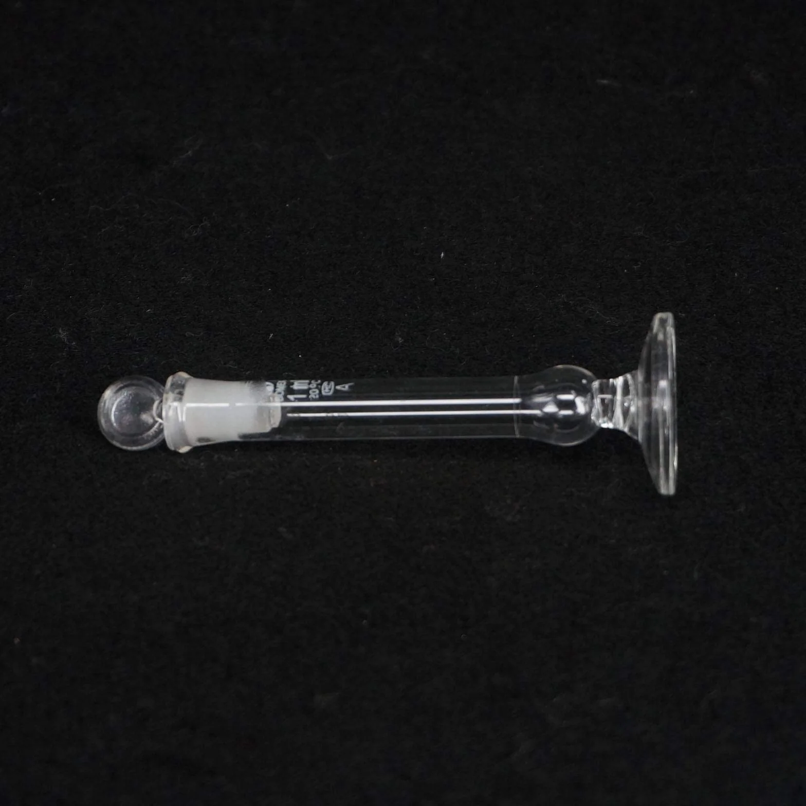 Laboratorio matraz volumétrico de medición de Vidrio borosilicato 1 ml con tapón y Base