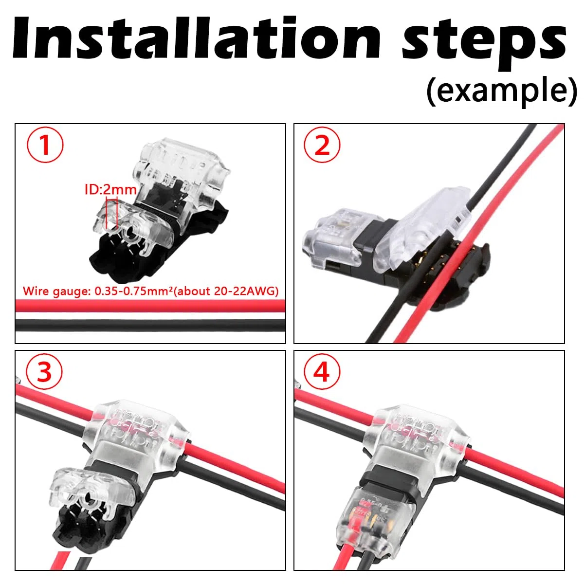 CTRICALVER Cable de extensión de tira LED, 2 pines, 15 m, 22WAG. Para dispositivo LED 12V. Conectores rápidos T2&H2. Aptos para cintas, luces de cadena LED y bricolaje, 5V-24V.