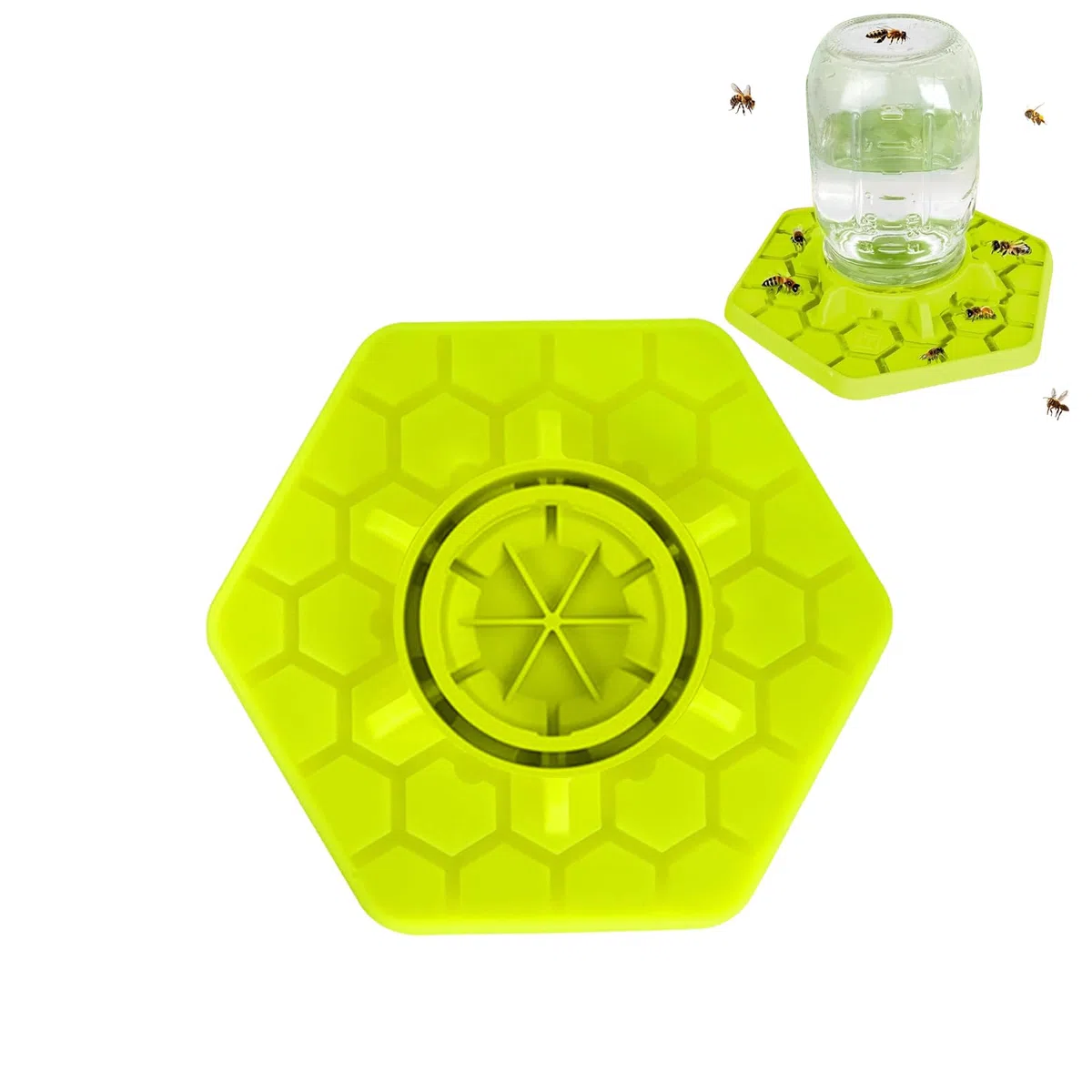 Alimentador de agua de abejas, alimentadores de abejas, accesorios para equipos de apicultores, dispensadores de agua para abejas para exteriores, jardín (verde)