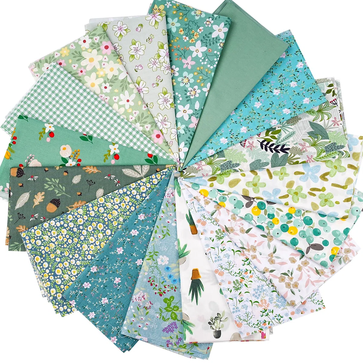 70 unidades de cuadrados de tela de algodón precortados de 25 cm x 25 cm, paquetes de tela de retazos multicolor y patrón para costura, acolchado, manualidades, máscaras de bricolaje y
