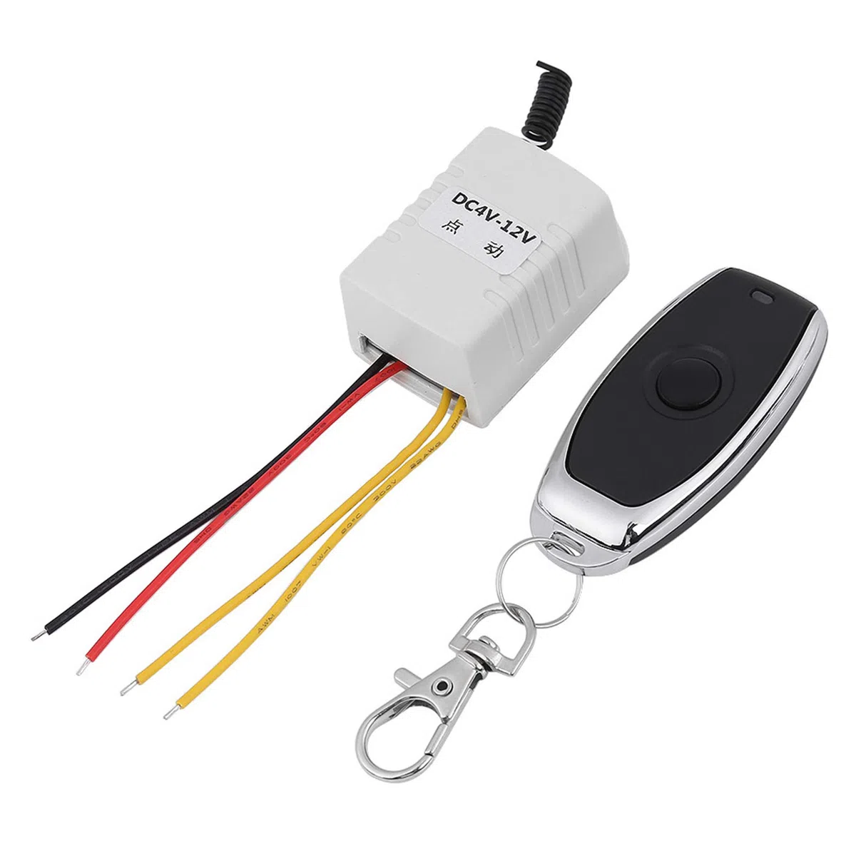 Interruptor de relé, relé inalámbrico Control remoto Interruptor de una llave Receptor + transmisor DC 4V 5V 6V 7.4V 9V 12V Controles remotos para computadora central