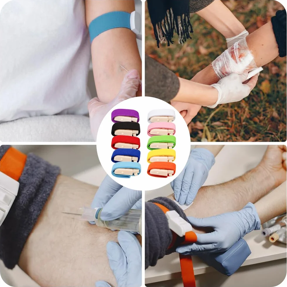 10 Piezas Torniquetes Médicos de Emergencia Torniquetes Médicos Liberación Rápida Torniquete Fast Ajustable Torniquete Medico para Médicos,Enfermeras,Estudiantes y Ambulancia