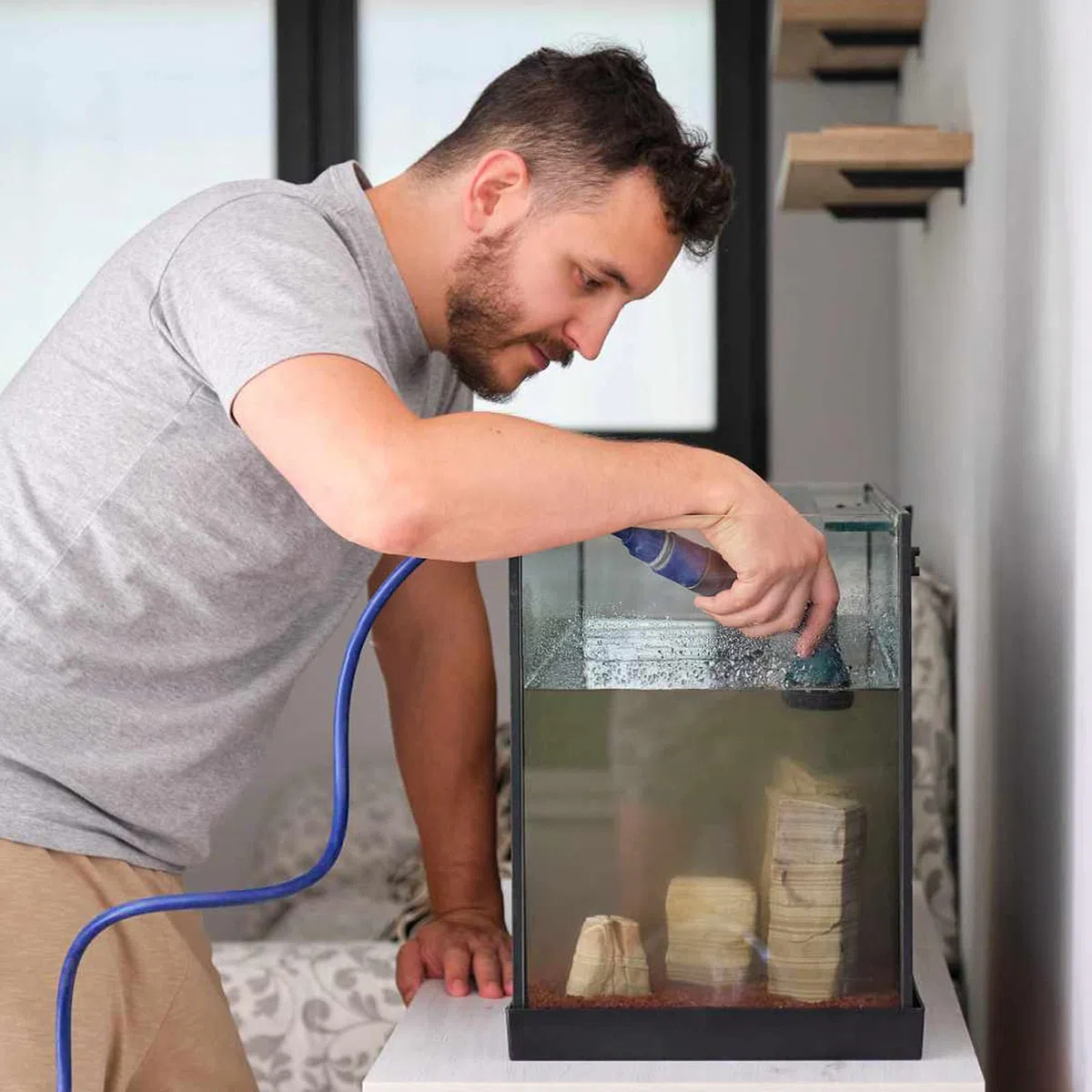Manguera de Vacío de Silicona para Automóvil, Diámetro Interno de 4 mm y Diámetro Externo de 8 mm, Longitud de 3 Metros, Manguera de Silicona Azul