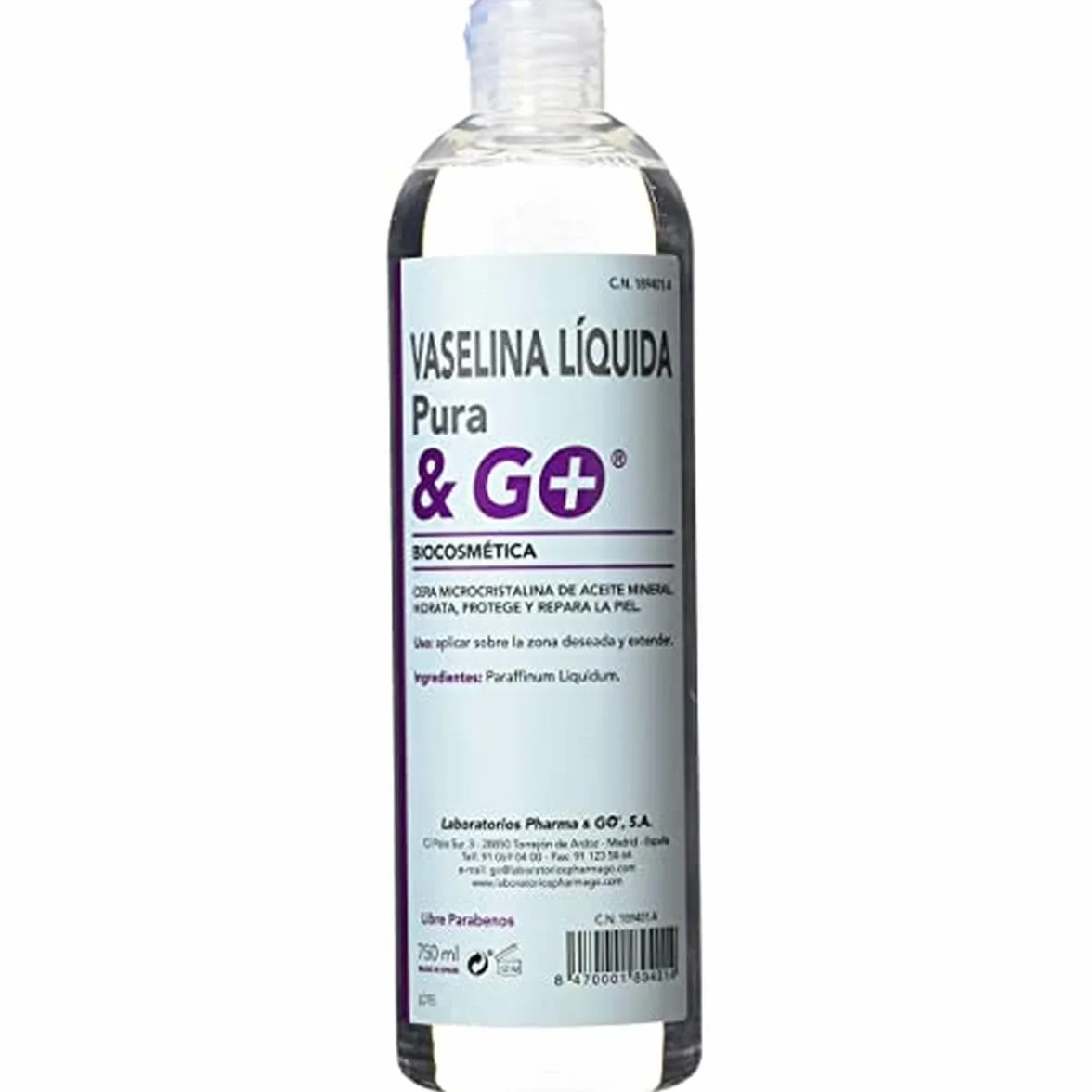 PHARMA&GO Vaselina Liquida 750 ml Pack de 1