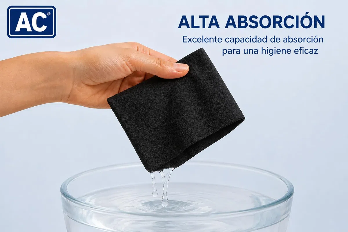 Toallas Desechables Spunlace 40x80cm Color Negro | Toallas para peluquería y estética |