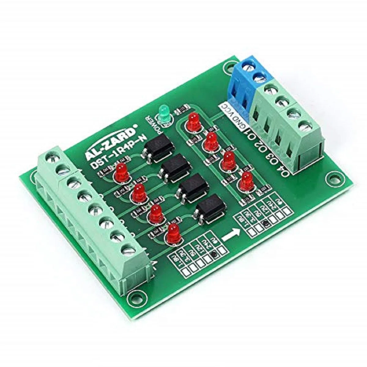 4 Bits Optoacoplador Aislador 24 V A 5 V PLC Señal Convertidora Placa