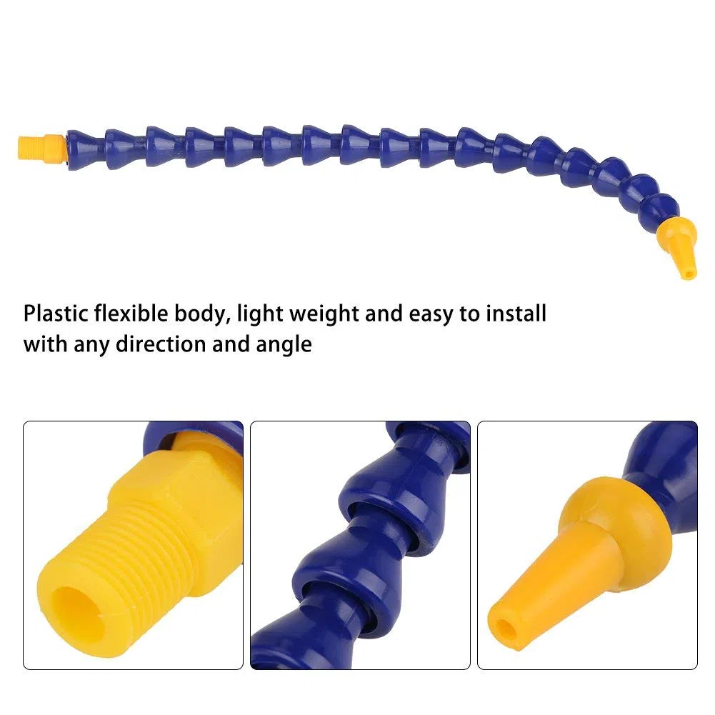 10 Unids Universal Plástico Flexible Agua Aceite Tubo de Refrigerante Ajustable 1 / 8BSPT Manguera de Rosca para Máquina CNC Torno
