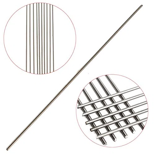 EsportsMJJ 10Pcs 2mmx250mm Titanio Barra Redonda Grado 5 Varilla Tubo