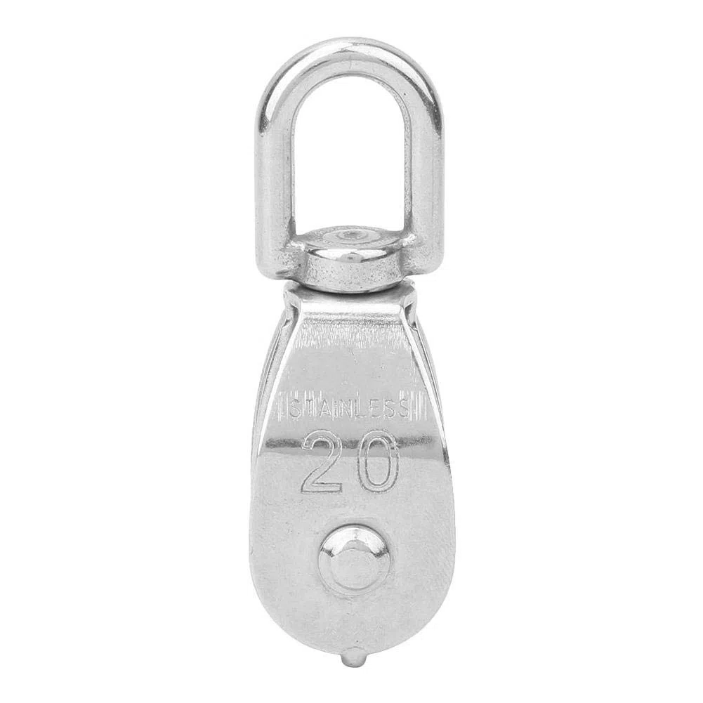 Polea fija de acero inoxidable M20, polea fija de doble rueda polea polea polea bloque polea polea
