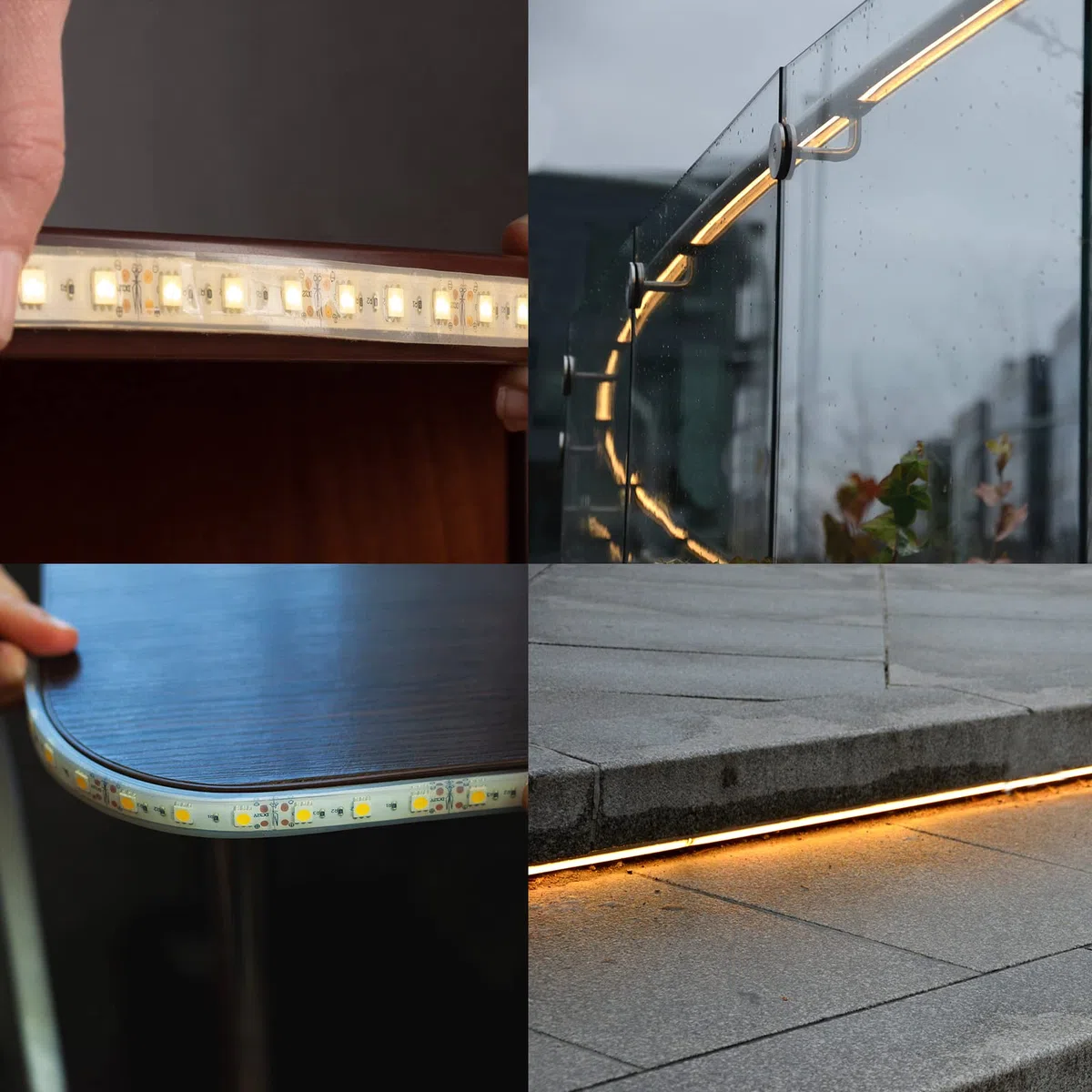 PATIKIL Silicona Extremo Tapa Tapón Cubierta, 120 Paquete IP67 Impermeable Ajuste 3528/2835/3014 8mm Ancho LED Tubo Tira, Transparente