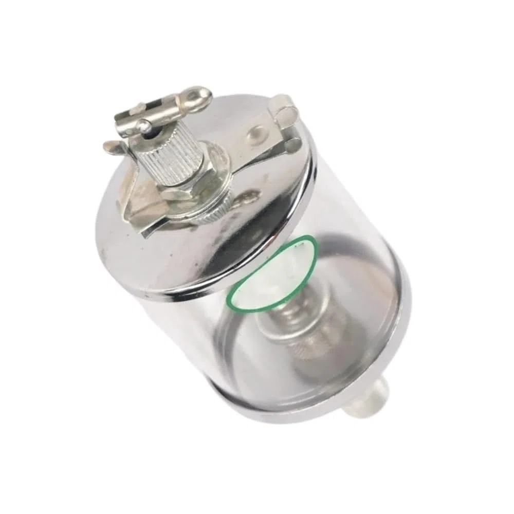 Taza de alimentación por goteo Vaso de aceite con rosca macho métrica industrial 16-600 ml, válvula aguja posicionamiento preciso, 1 unidad(M6*1mm*16ML)