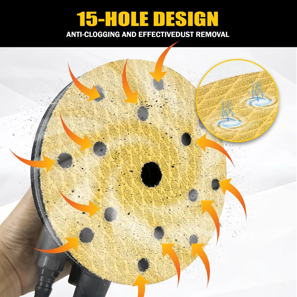 40 Piezas Discos para lijas 150mm, Grano 40, Base de Látex Antidesgarro para Mayor Durabilidad - Ideal para Lijadora Excéntrica, Orbital y Proyectos de Madera/Metal