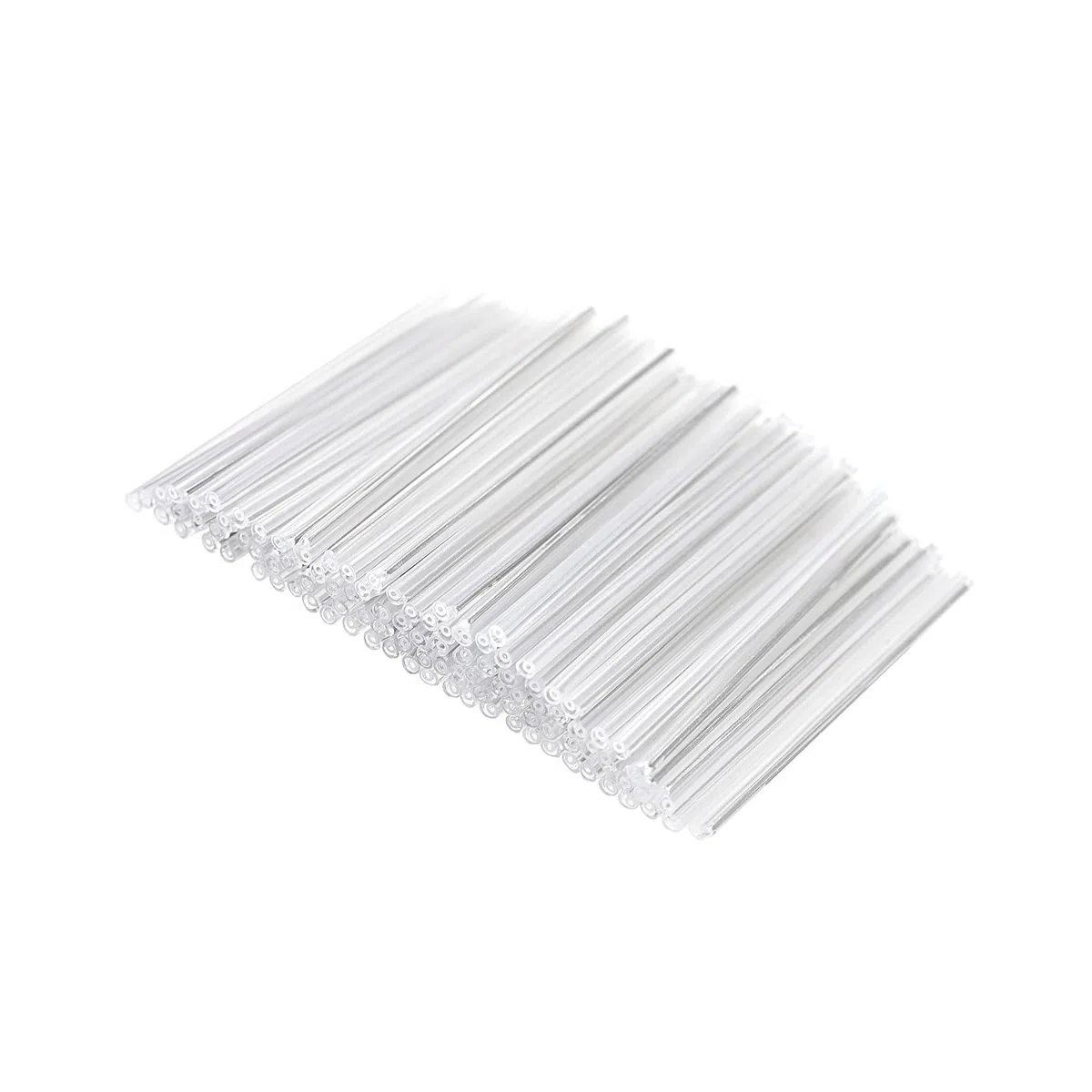 sourcing map 25mm 1,5mm OD Fibra Óptica Mangas, 2 Extremos Preencogido Fibra Óptica Fusión Empalme Tubo Protector Mangas, Transparente Calor Contraíble Tubería 100uds